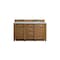 James Martin Vanities Bristol 60in Double Vanity, Saddle Brown w/ 3 CM Eternal Jasmine Pearl Quartz Top 157-V60D-SBR-3EJP - alternate 1